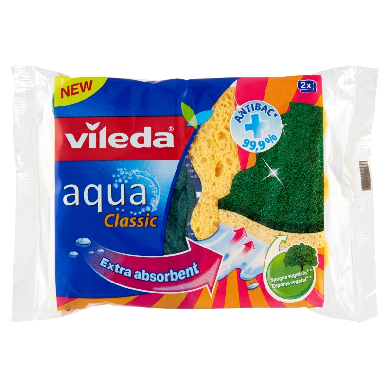 Vileda Spugna Abrasiva Aqua 2 Pezzi