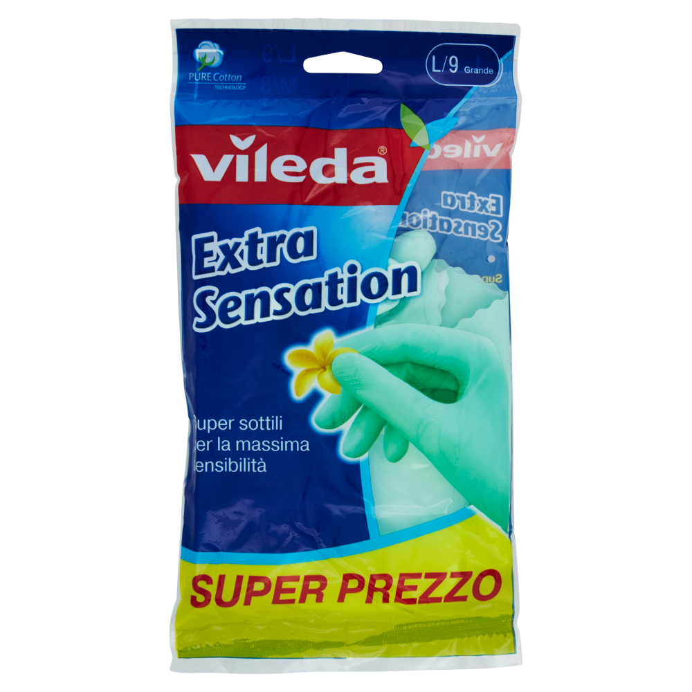 Vileda Guanti Extra Sensation L/9 Grande