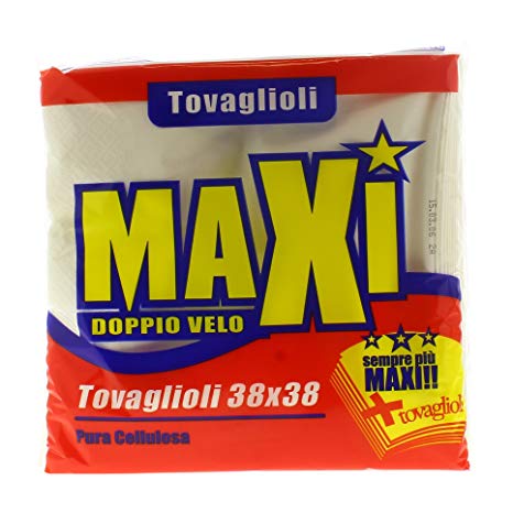 MAXI Tovaglioli Doppio Velo 38x38 Pura cellulosa 