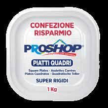 PROSHOP Piatti in plastica Quadri 1 kg