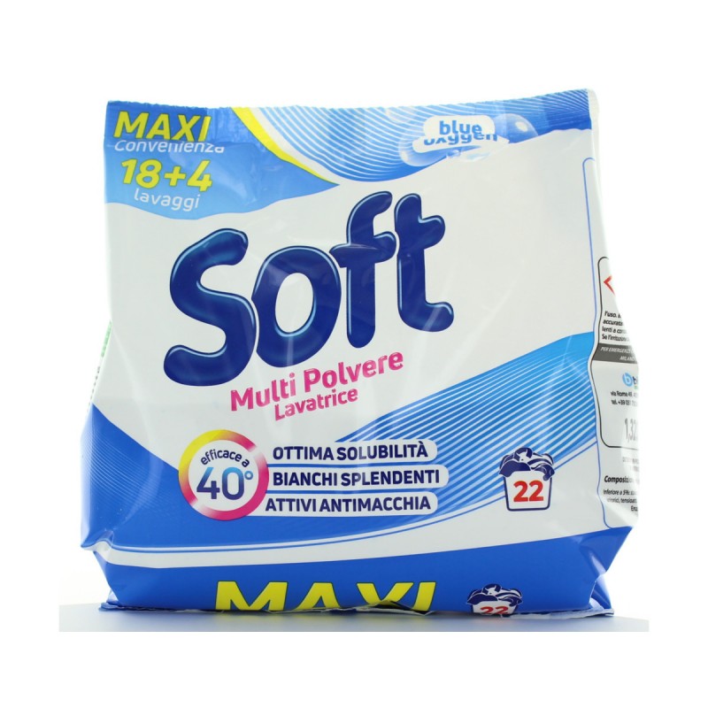 SOFT Multi Polvere Lavatrice Blue Oxygen 22 lavaggi