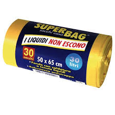 SUPERBAG sacchi immondizia 50x65 cm 30 sacchi da 30 litri ciascuno 