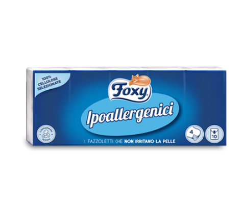 FOXY FAZZOLETTI DI CARTA 4 VELI IPOALLERGENICI 