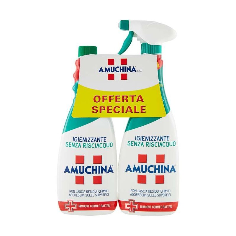 Amuchina Igienizzante Senza Risciacquo 750ml + Ricarica 750ml
