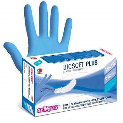  GUANTI 100 PZ. DA ESAMINAZIONE MONOUSO IN NITRILE TAGLIA L