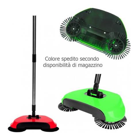 Scopa Rotante 360, Spazza Raccoglie, Pavimento Parquet, Aspirapolvere Manuale
