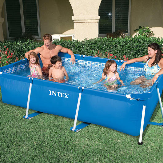 Intex 28271 Rettangolare Cm 260X160X65 Piscina, 2300 Litri, Blu SPEDIZIONE INCLUSA