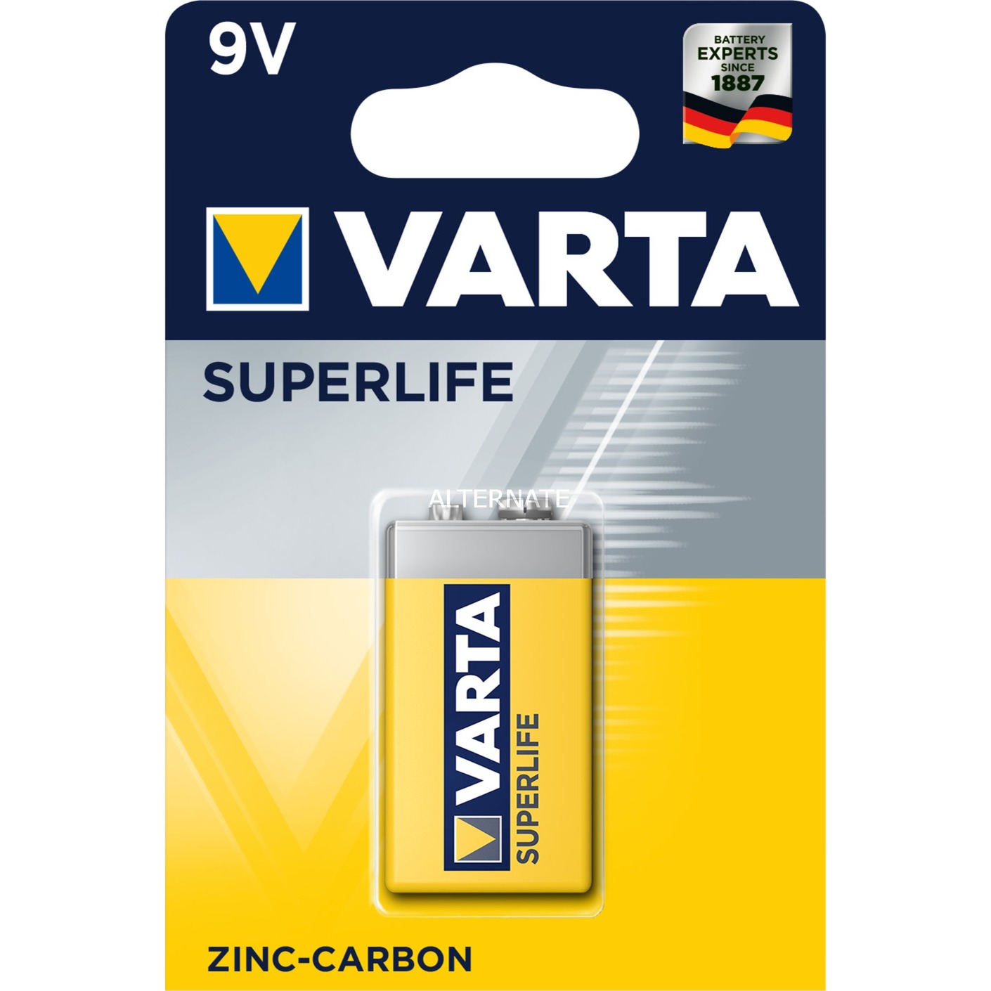 Varta Superlife 9V Batteria monouso Zinco-Carbonio