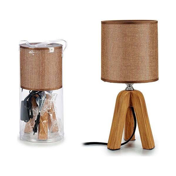 LAMPADA DA TAVOLO CERAMICA (13 X 27,5 X 13 CM) MARRONE