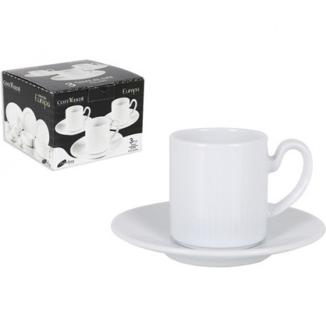 EUROPA Set 3 Tazzine da caffè con piattino 