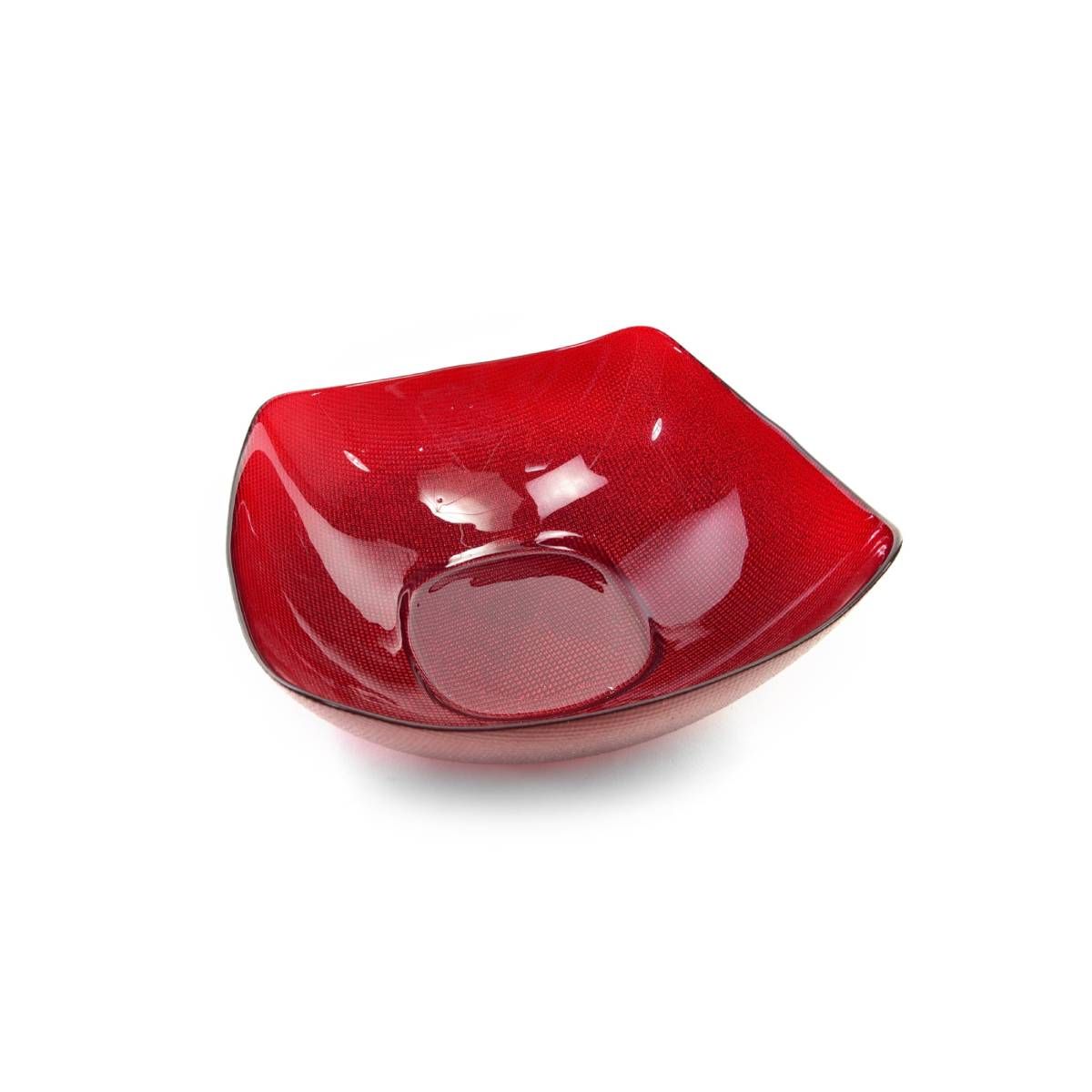 Ciotola Vetro Fatum 22x8cm Rosso
