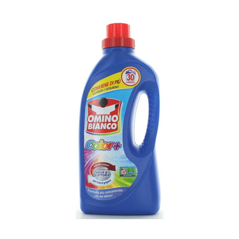 Omino bianco detersivo bucato lavatrice liquido color+ 30 lavaggi 1500 Ml