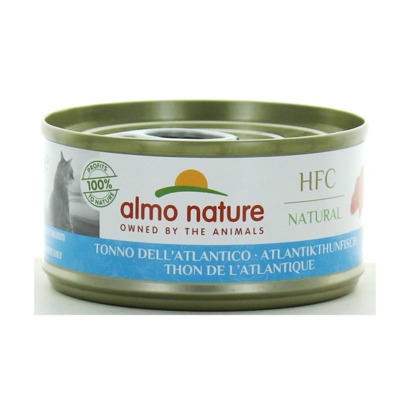 ALMO NATURE GATTI NATURAL TONNO DELL'ATLANTICO LATTINA 70 GRAMMI