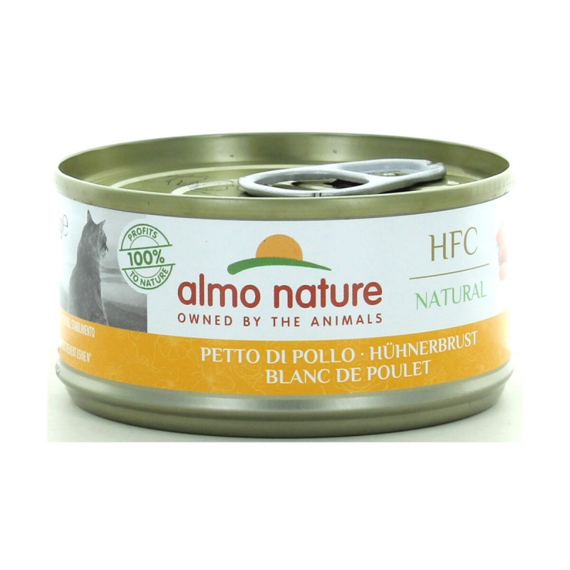 ALMO NATURE GATTI NATURAL PETTO DI POLLO LATTINA 70 GRAMMI