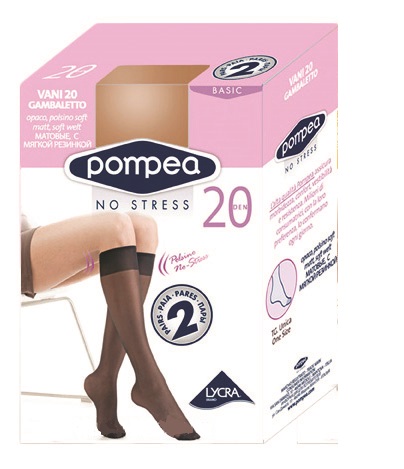 POMPEA Gambaletto donna 2 paia color Nero