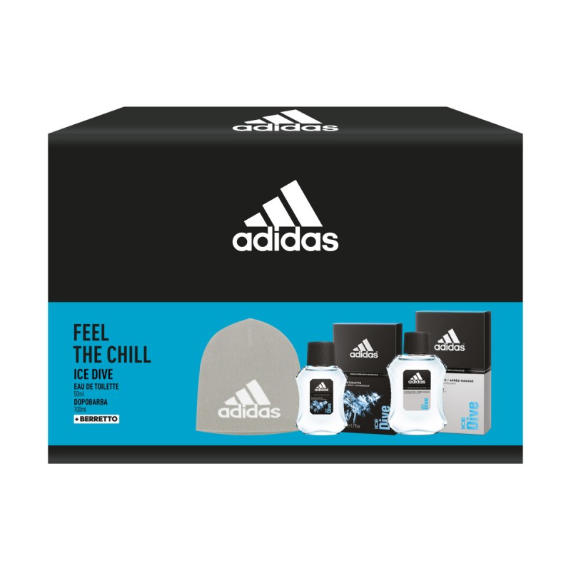 ADIDAS ICE DIVE CONFEZIONE UOMO - EDT 50 ML + AFTER SHAVE 100 ML + BERRETTO