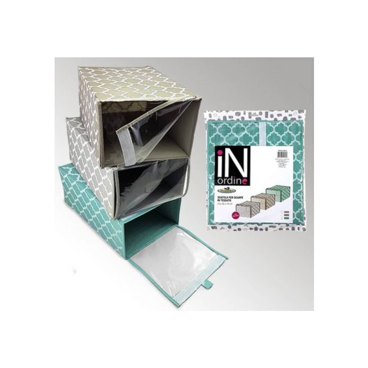 IN ORDINE Scatola Scarpe 23x25x16 Tnt Class Poliestere Assortito