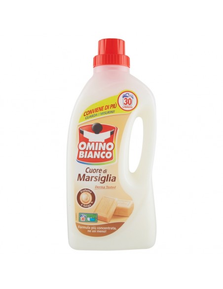 Omino Bianco Detersivo Lavatrice Cuore di Marsiglia 30Lav 1.5lt
