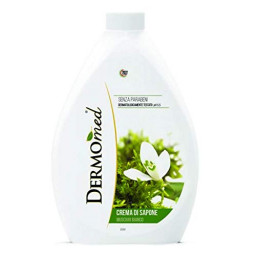 DERMOMED Crema di sapone liquido Mani Muschio Bianco Ricarica 1 L