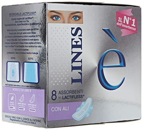 LINES E' assorbenti in Lactifless con ali pz. 8
