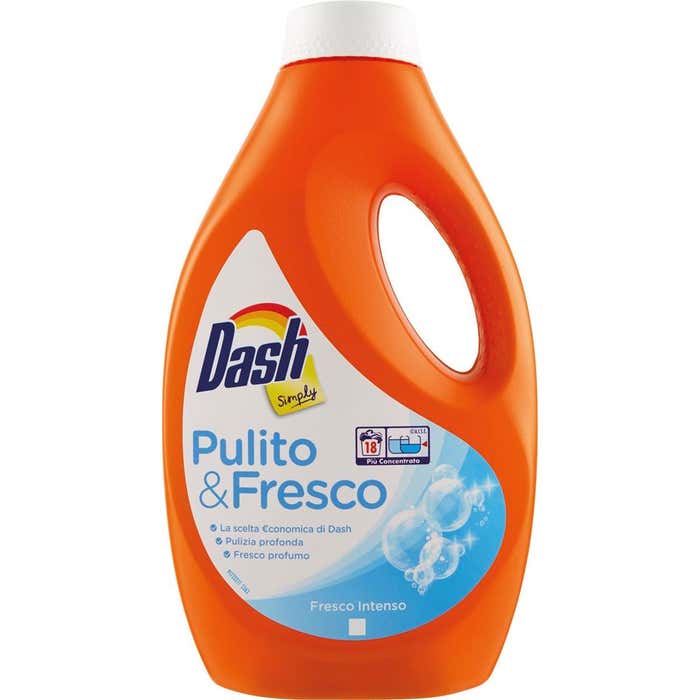 DASH Dash Simply Detersivo Liquido Lavatrice Fresco Intenso 18 Lavaggi