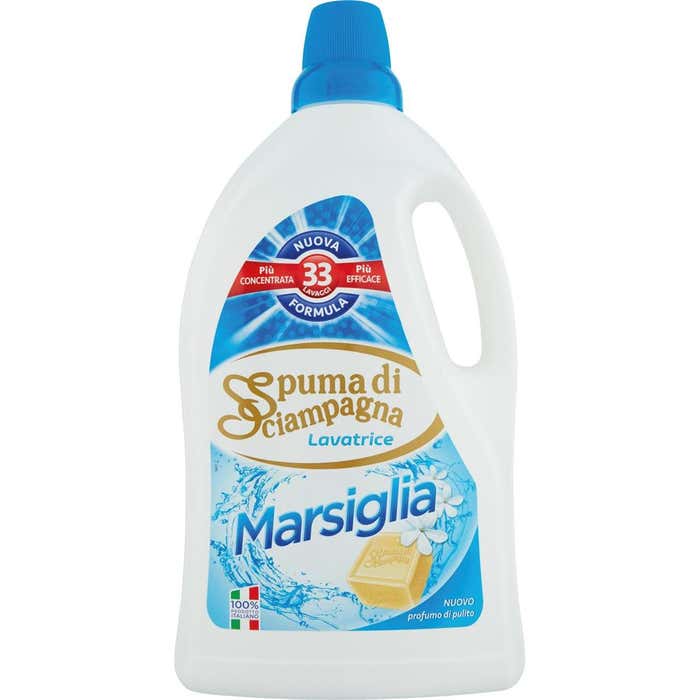 SPUMA DI SCIAMPAGNA detersivo lavatrice marsiglia lavaggi 33