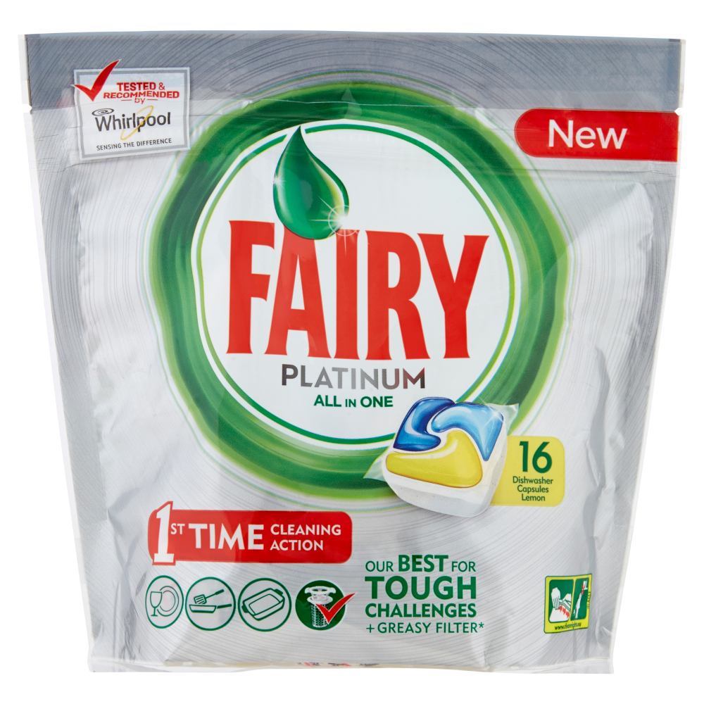 Fairy Platinum Lemon Tabs Lavastoviglie 16 Pezzi