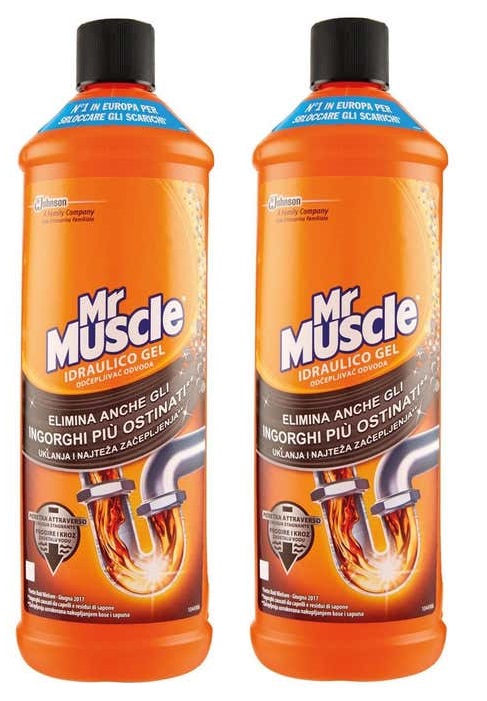 MR MUSCLE disgorgante idraulico Gel 1 L x 2