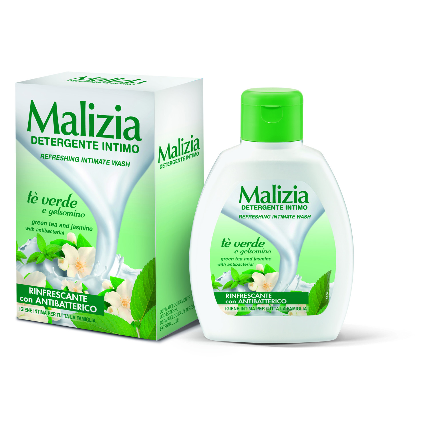 MALIZIA Intimo Rinfrescante con Antibatterico al Thè Verde - 200 Ml