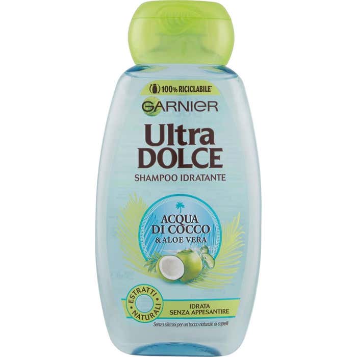 Garnier Ultra Dolce Shampoo Acqua di Cocco & Aloe Vera per capelli ruvidi e disidratati 300ml