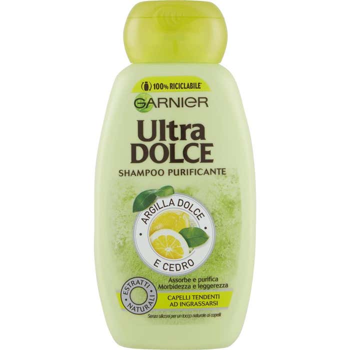 Garnier Ultra Dolce Shampoo purificante Argilla Dolce e Cedro capelli tendenti ad ingrassarsi 300 ml